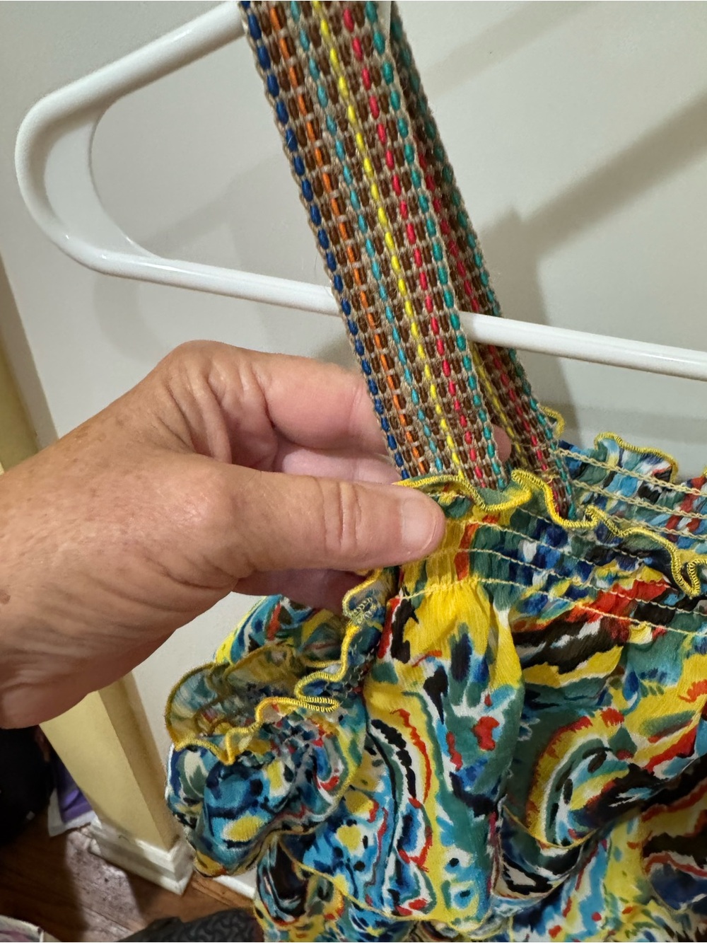 My Collection Boho Colorful Ruffled Top - Picture 4 of 6